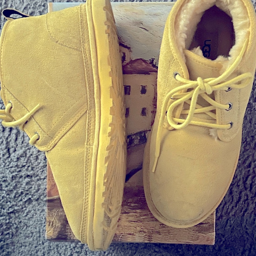 UGG Yellow Boots Classic Nubuck Design